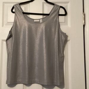 Chico's Shimmering Silver Tank Top